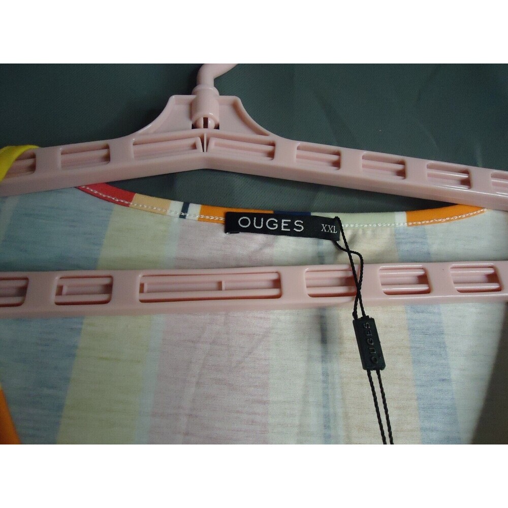 Ouges Short Sleeve Multicolored Vertical Stripe F… - image 5